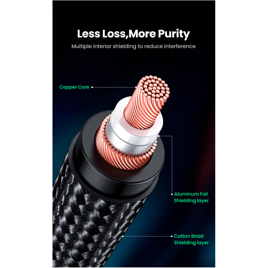 Кабель мультимедійний 3.5mm M to XLR F 2.0m AV182 black Ugreen (20244) - picture 5