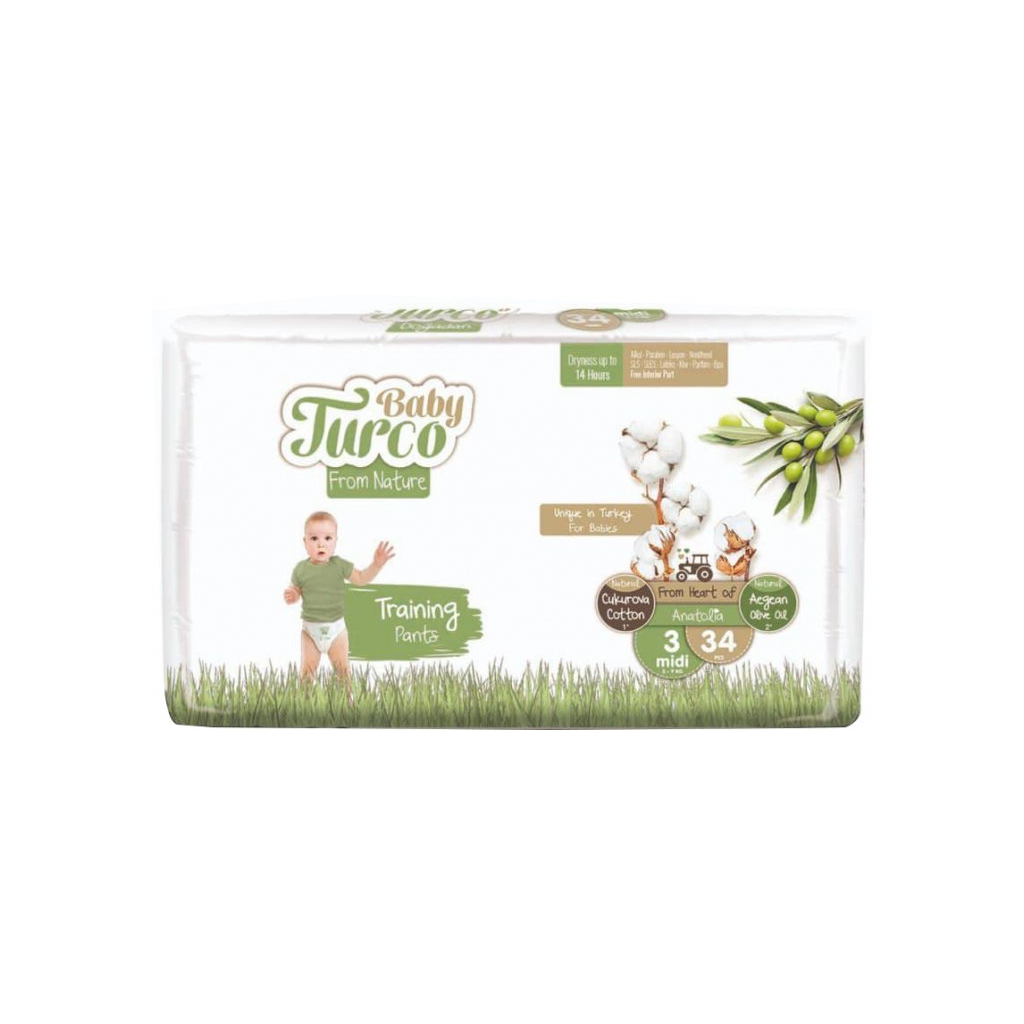 Підгузки Baby Turco трусики Midi, Розмір 3 (5-9 кг) 34 шт (8682241200672) - зображення 1