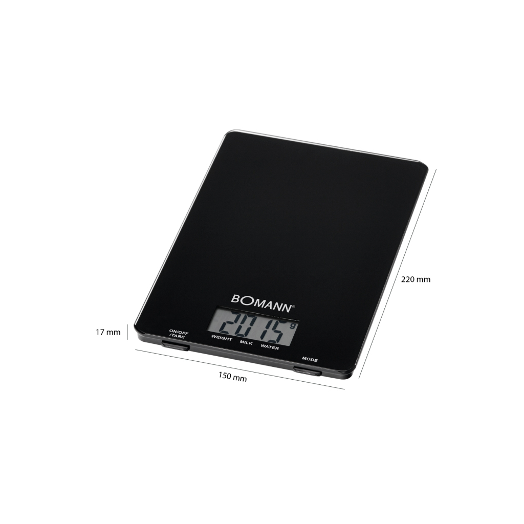 Ваги кухонні Bomann KW 1515 CB black - зображення 2