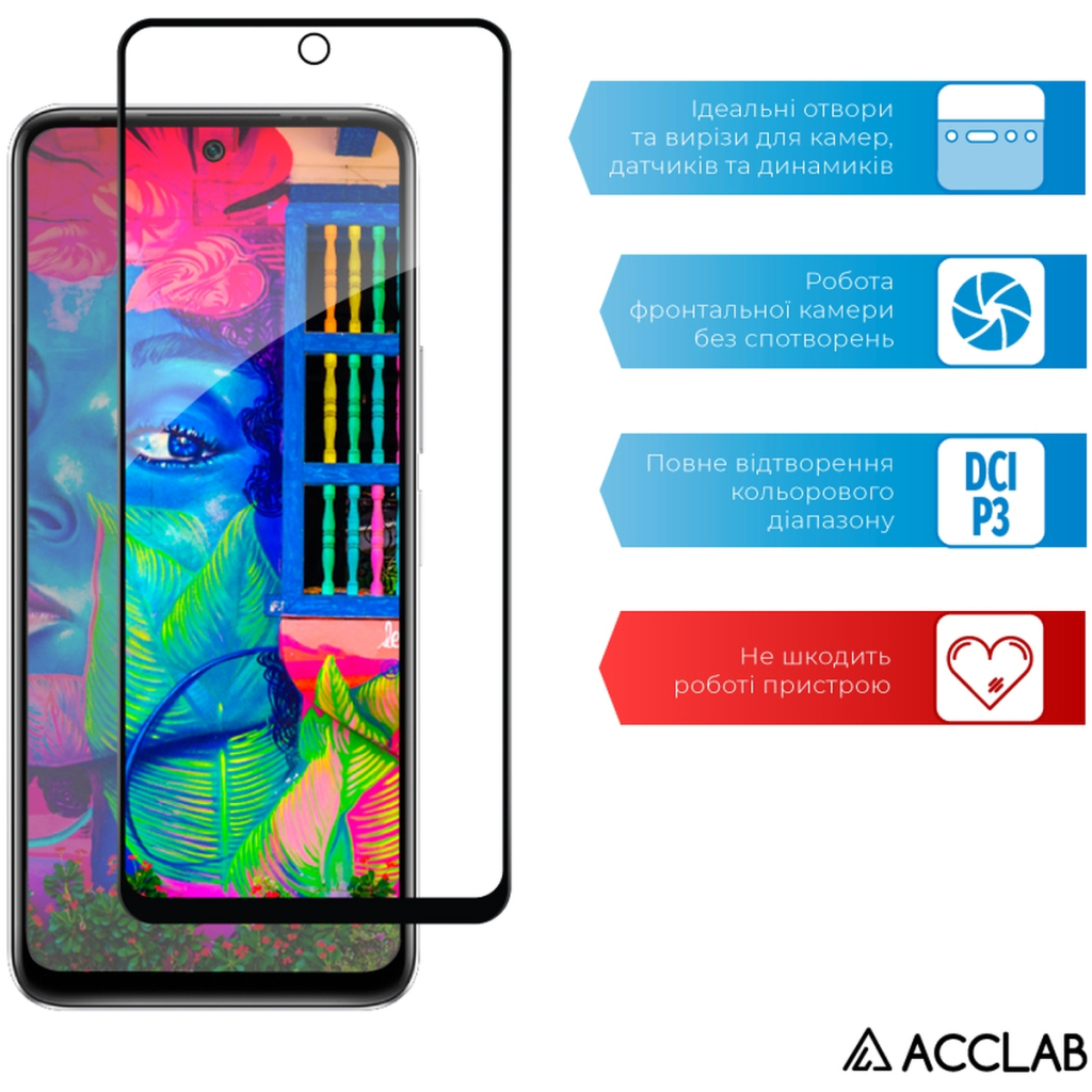 Скло захисне ACCLAB Full Glue Infinix Hot 20S Black (1283126551352) - зображення 5