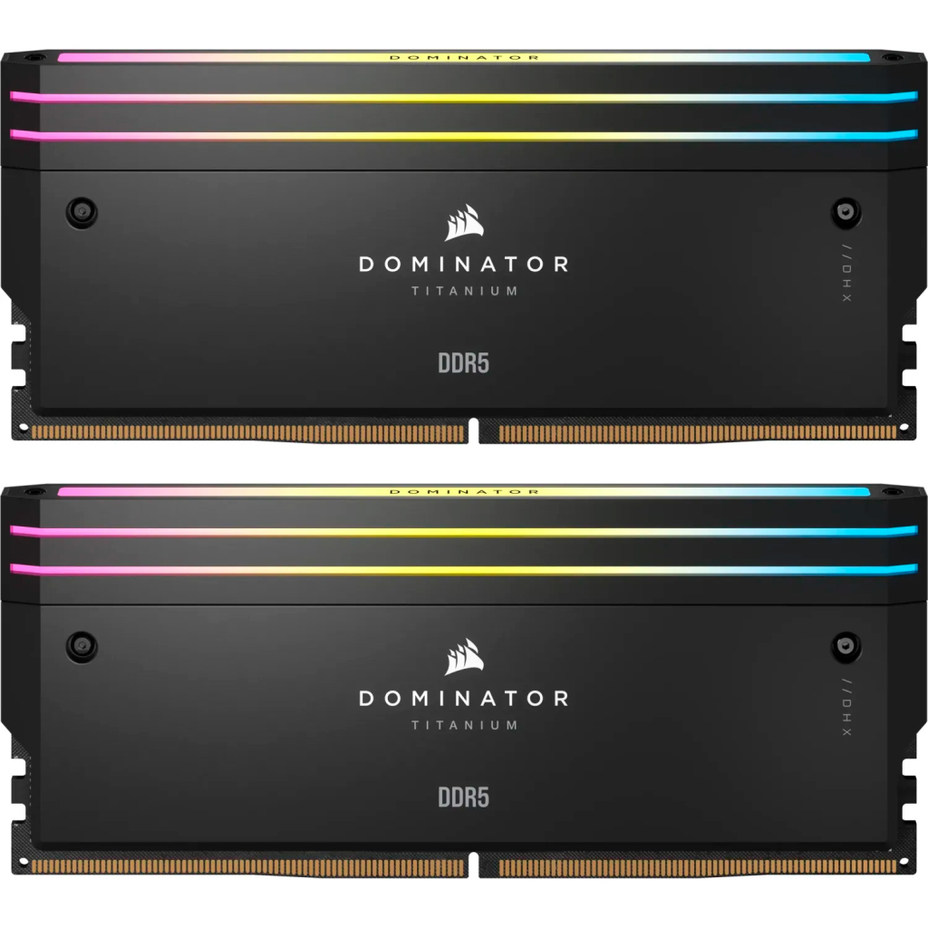 Модуль пам'яті для комп'ютера DDR5 32GB (2x16GB) 6000 MHz Dominator Titanium RGB Corsair (CMP32GX5M2B6000C30) - зображення 1