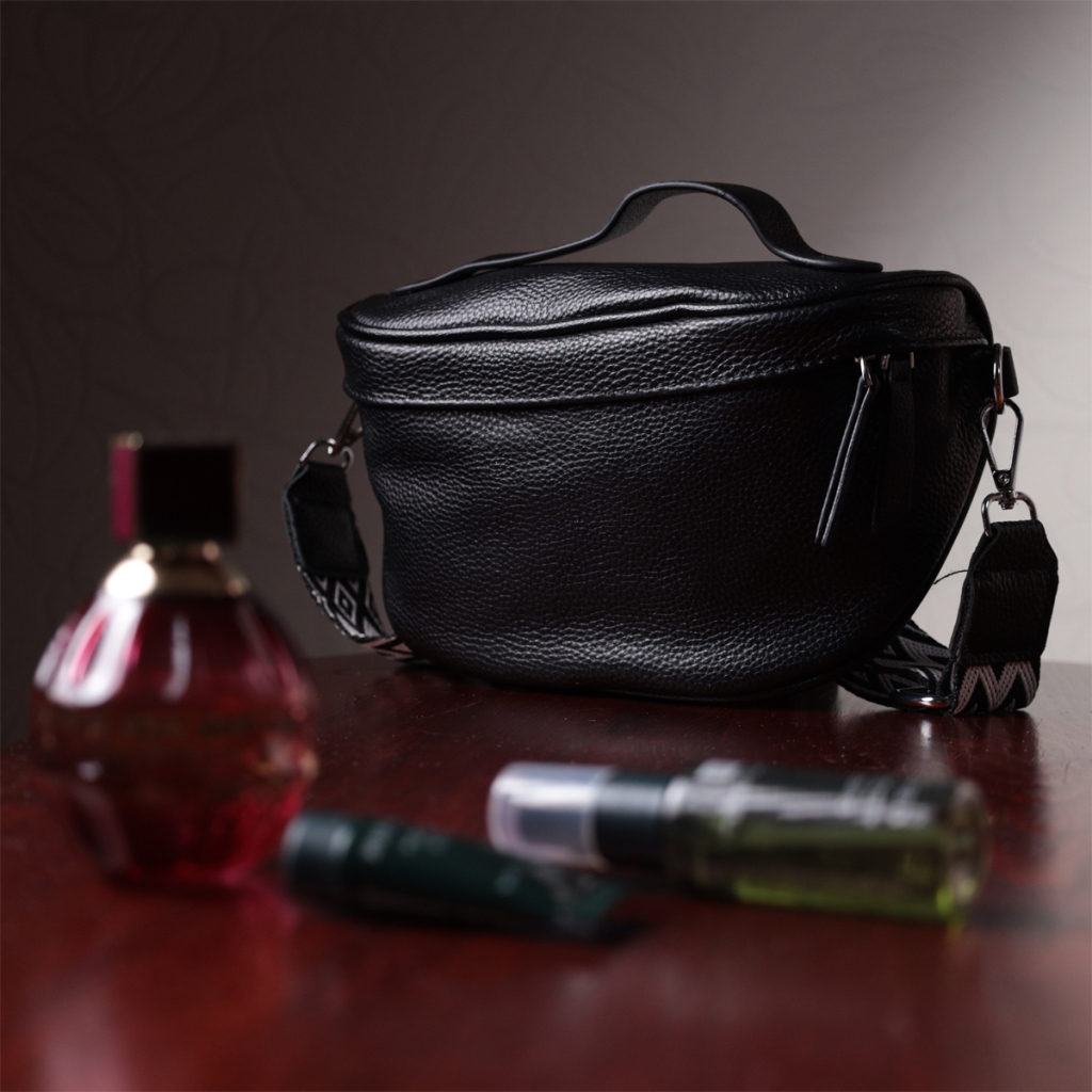 Сумка Vintage Жіноча через плече з натуральної шкіри Чорна (22655) - зображення 10