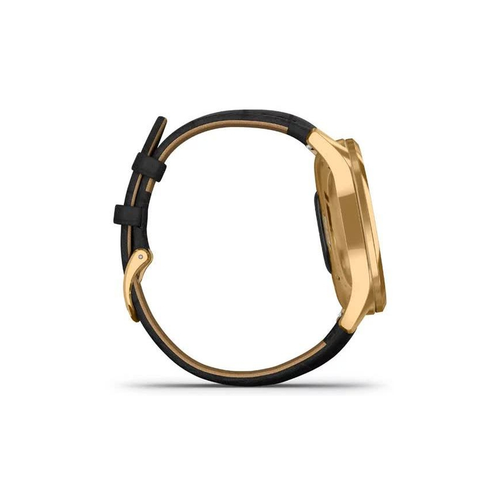 Смарт-годинник Garmin vivomove Luxe, Pure Gold-Black, Leather (010-02241-22) - зображення 5