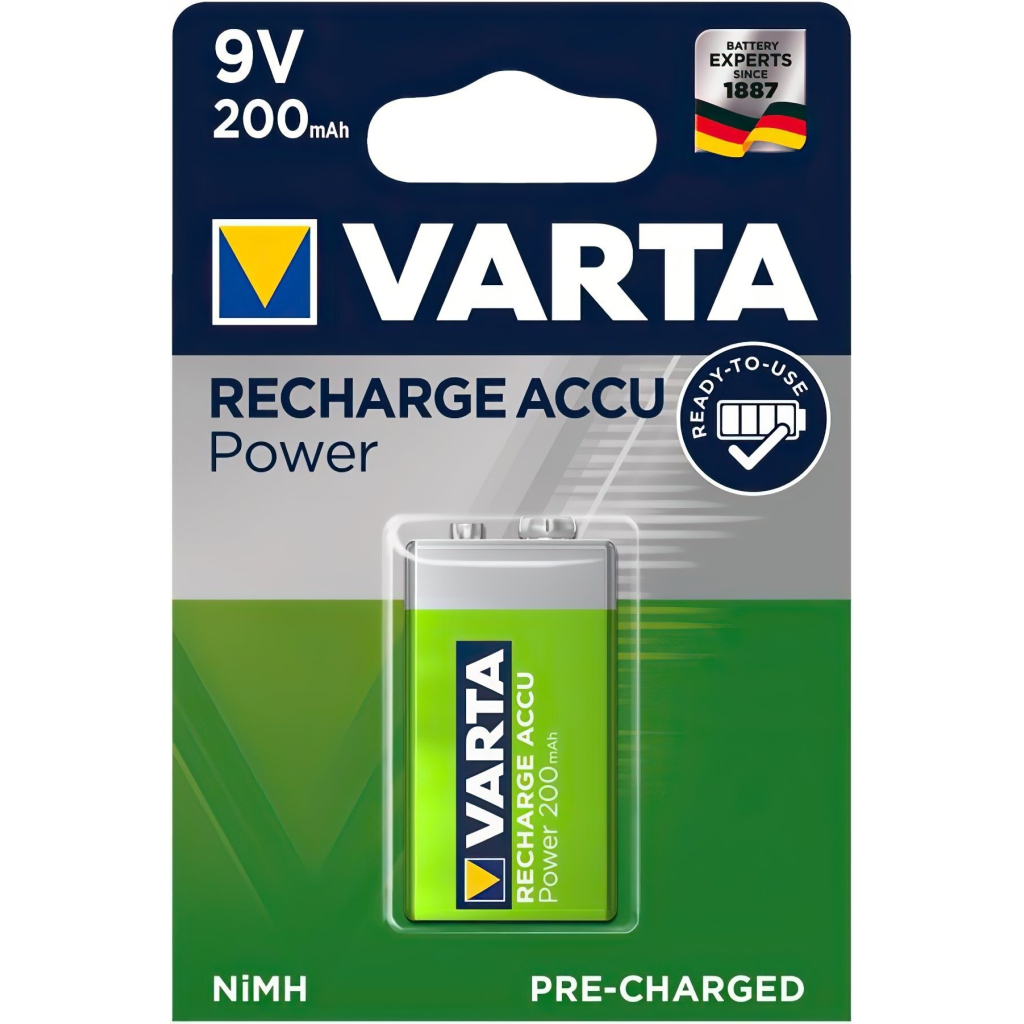 Акумулятор Varta Крона Power Accu 6F22 9V 200m (56722101401) - зображення 1
