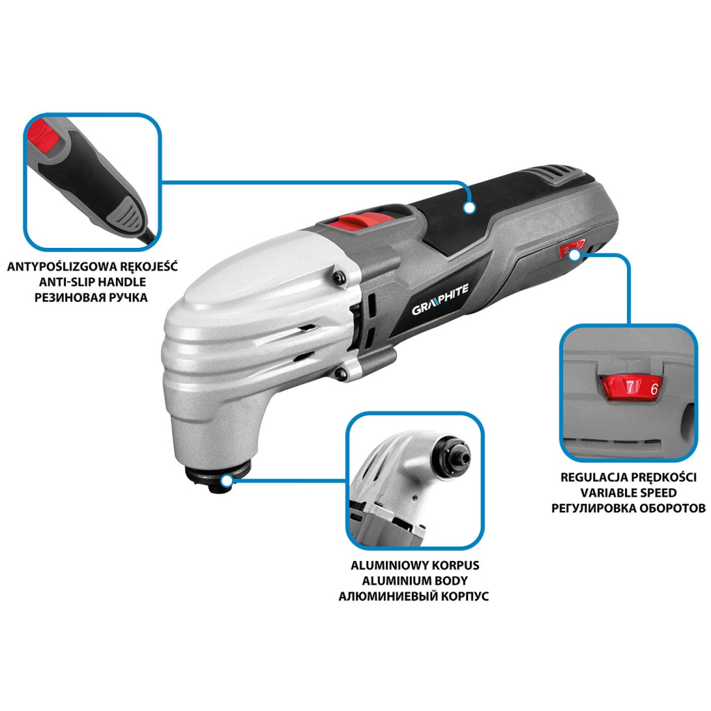 Реноватор Graphite 250W, 15000-21000об/хв, кейс (59G023) - зображення 4