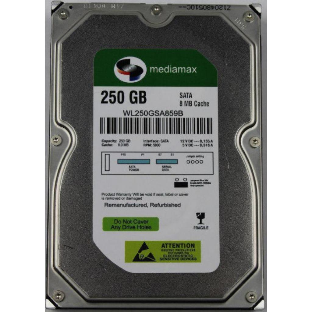 Жорсткий диск 3.5"  250Gb Mediamax (# WL250GSA859B #) - зображення 1