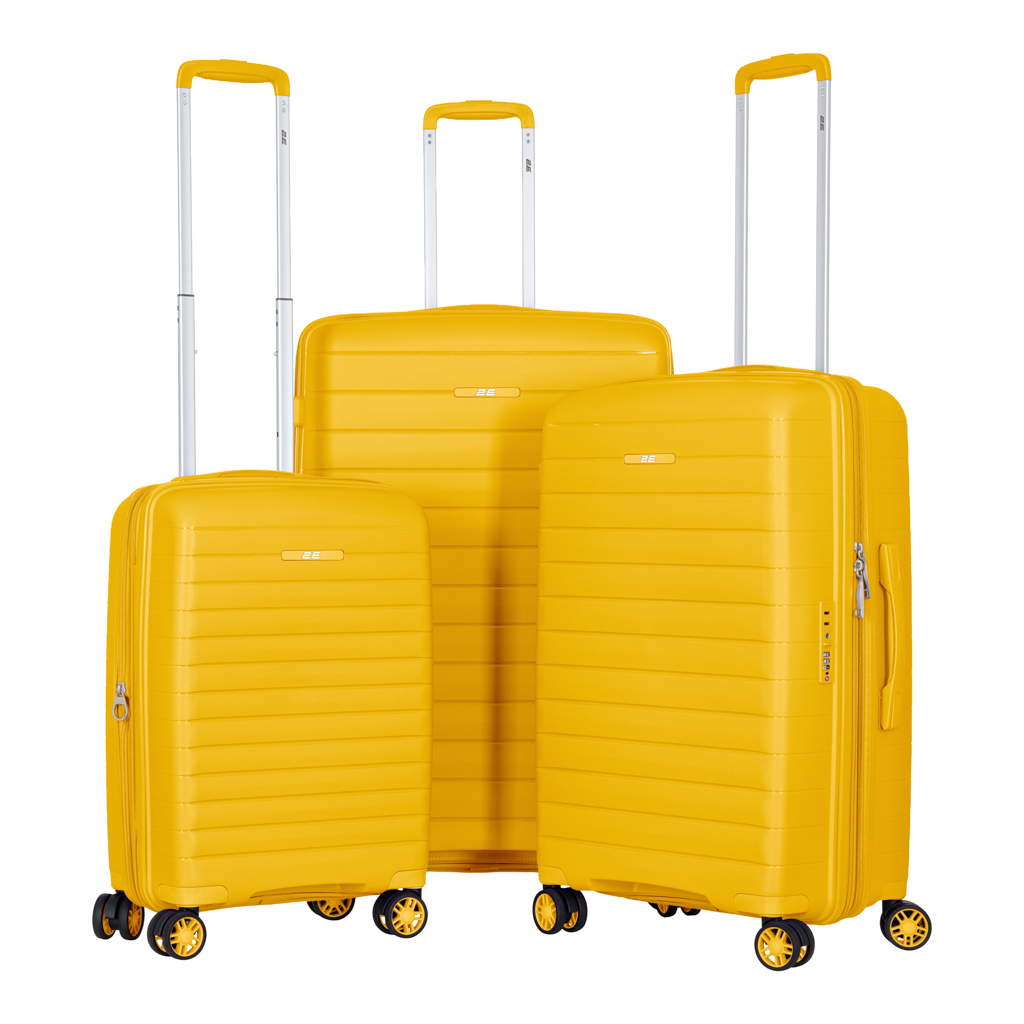 Набір валіз 2E Aero (L+M+S), бурштиново-жовті (2E-SPP-AERO-SET3-AY) - зображення 1