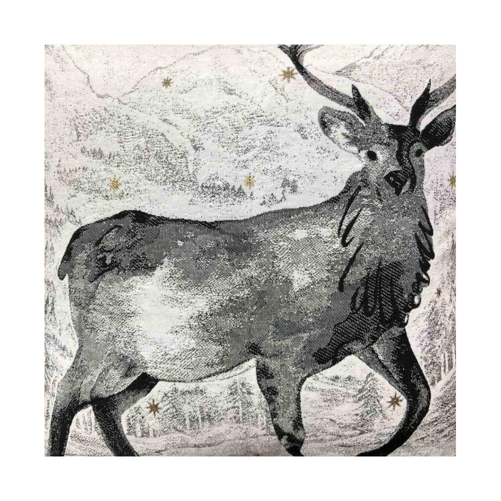 Подушка Прованс гобеленова декоративна Black Night Олень 45х45 см (024574) - зображення 3