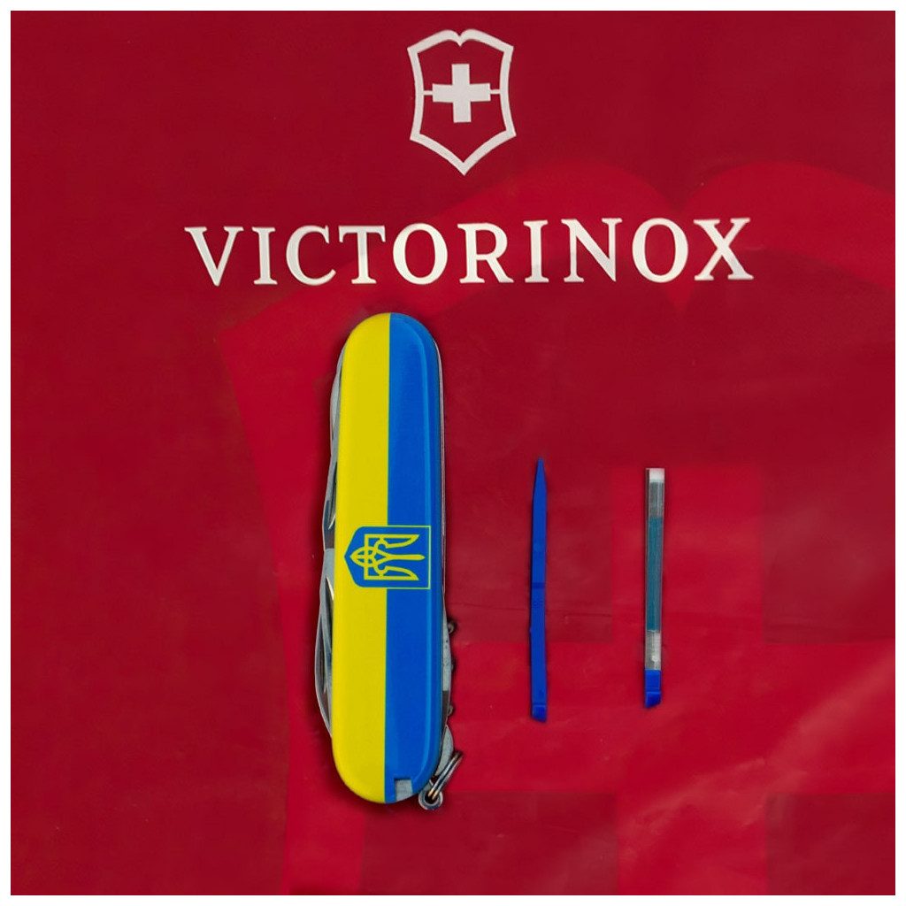 Ніж Victorinox Huntsman Ukraine 91 мм Герб на прапорі горизонтальний (1.3713.3_T3040p) - зображення 6