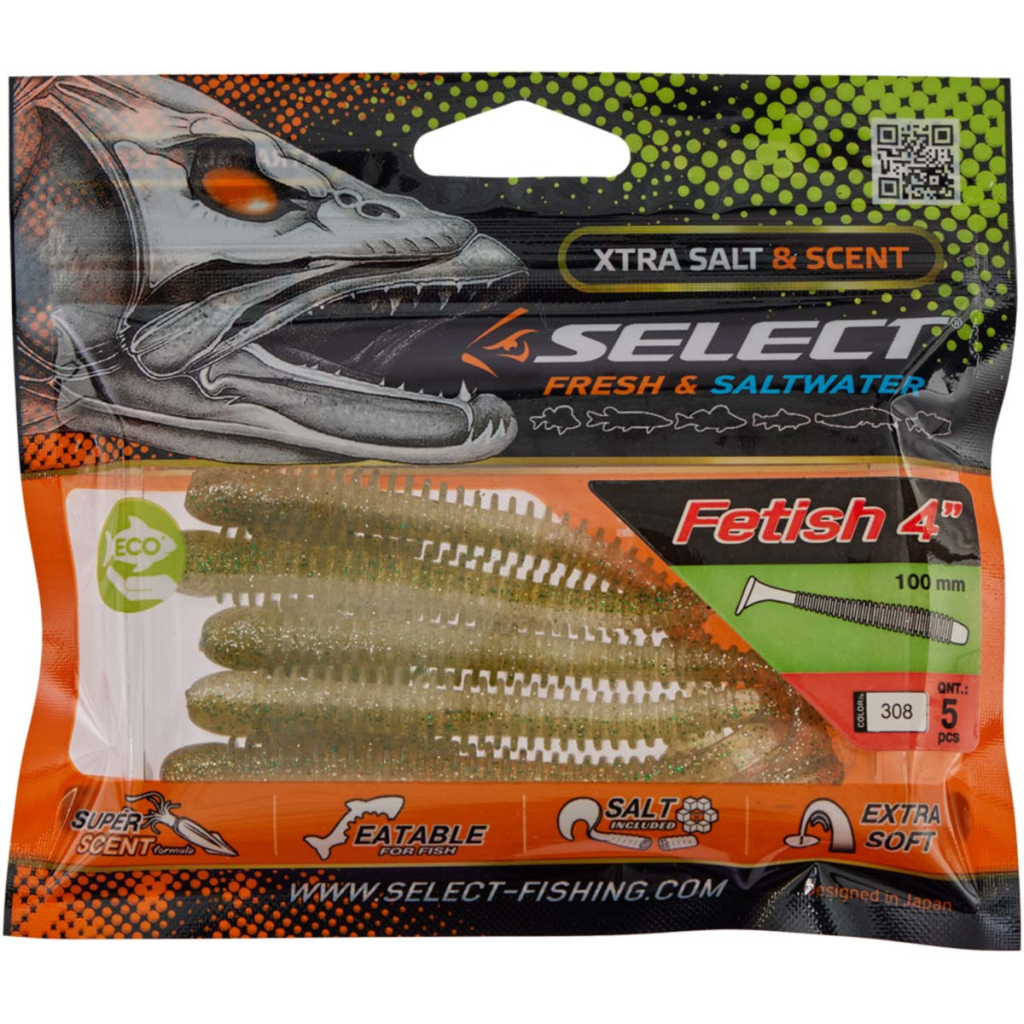 Силікон рибальський Select Fetish 4" 308 (5 шт/уп) (1870.71.72) - зображення 2