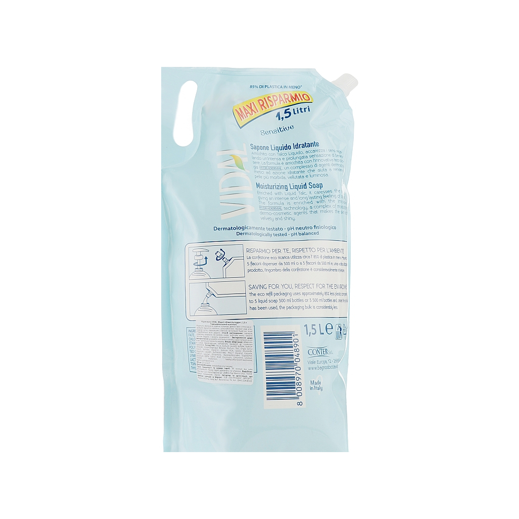 Рідке мило Vidal Ніжність пудри дой-пак 1.5 л (8008970048901) - зображення 2