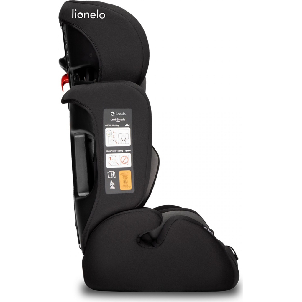 Автокрісло Lionelo Levi Simple Black (LO-LEVI SIMPLE BLACK) - изображение 4