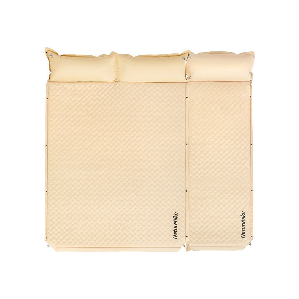 Туристичний килимок Naturehike CNK2300DZ014 Самонадувний двомісний з подушкою 30 мм бежевий (6976023927058) - зображення 2