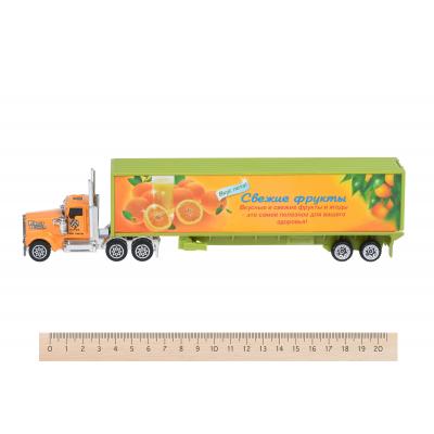 Спецтехніка Same Toy Diecast Тягач с прицепом Апельсин (SQ80911-2Ut-4) - зображення 2