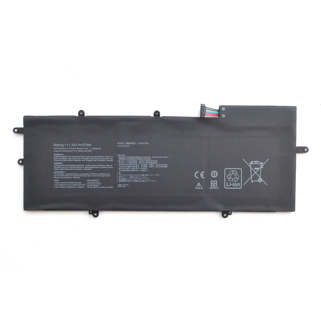 Акумулятор до ноутбука Asus ZenBook UX360UA C31N1538, 4940mAh (57Wh), 3cell, 11.55V, Li-Pol AlSoft (A47981) - зображення 1