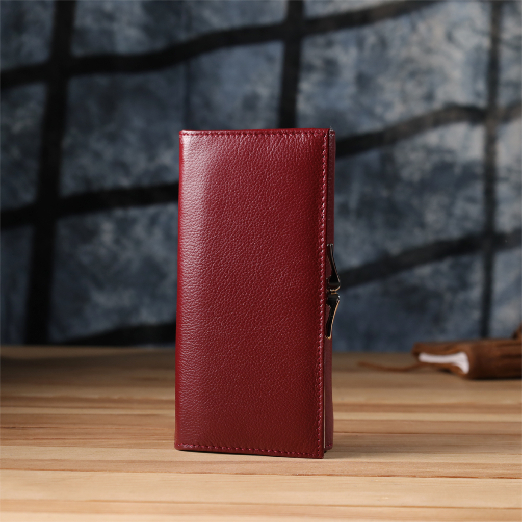 Гаманець ST Leather З натуральної шкіри Бордовий (23107) - зображення 10