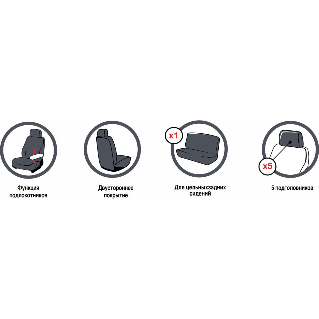 Чохли на сидіння PUFI DAISY сірий (330262) - зображення 3