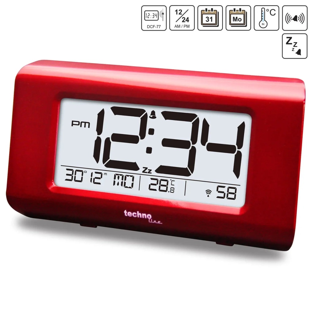 Настільний годинник Technoline WT197 Red (DAS302981) - зображення 5