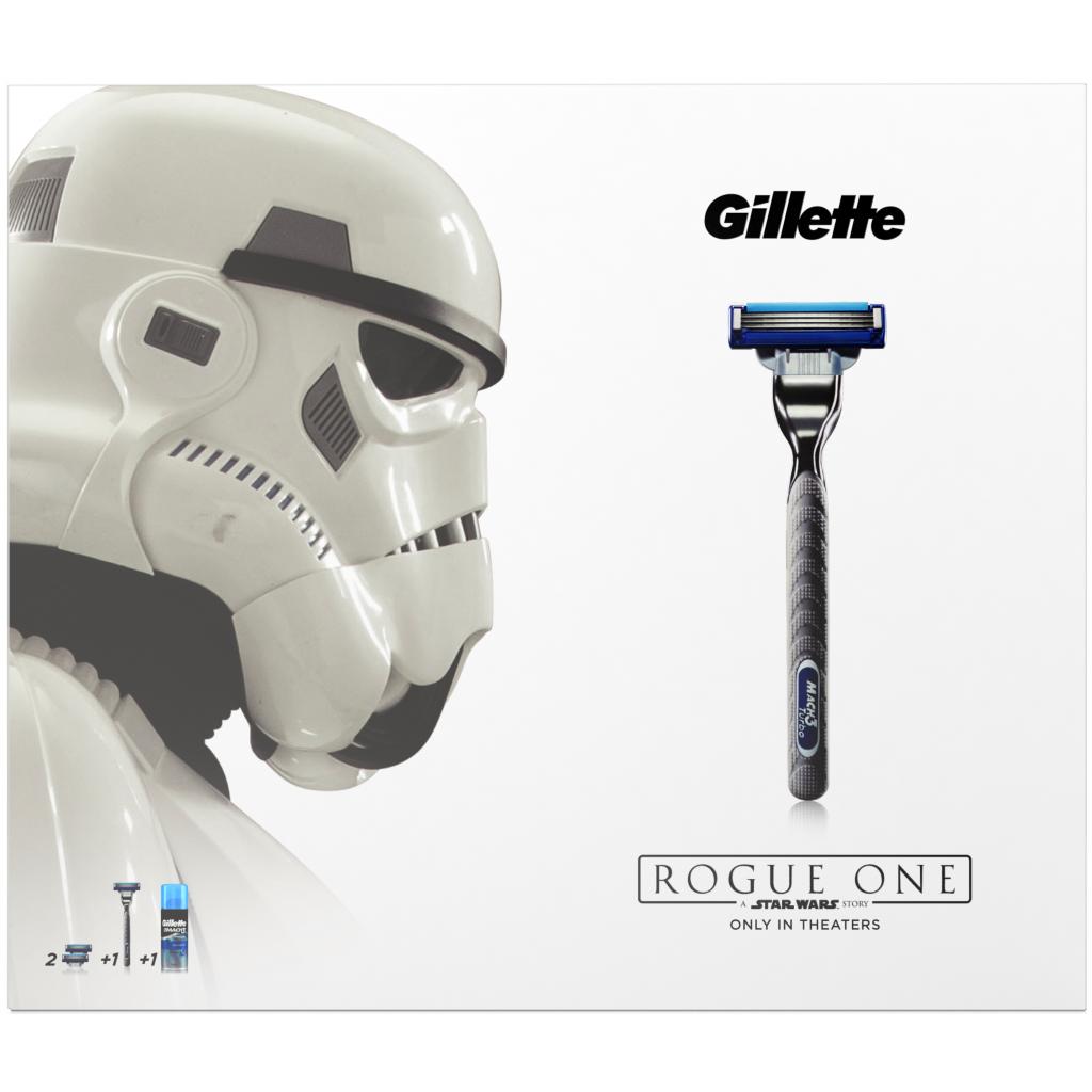 Набір для гоління Gillette Бритва Mach3 Turbo+2 сменные кассеты+Гель Extra Comfort 75мл (7702018423781) - зображення 1