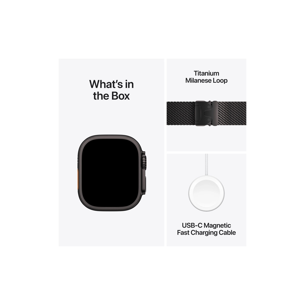 Смарт-годинник Apple Watch Ultra 2 2024 GPS + Cellular 49mm Black Titanium Case with Black Titanium Milanese Loop - M (MX5U3UL/A) - зображення 9