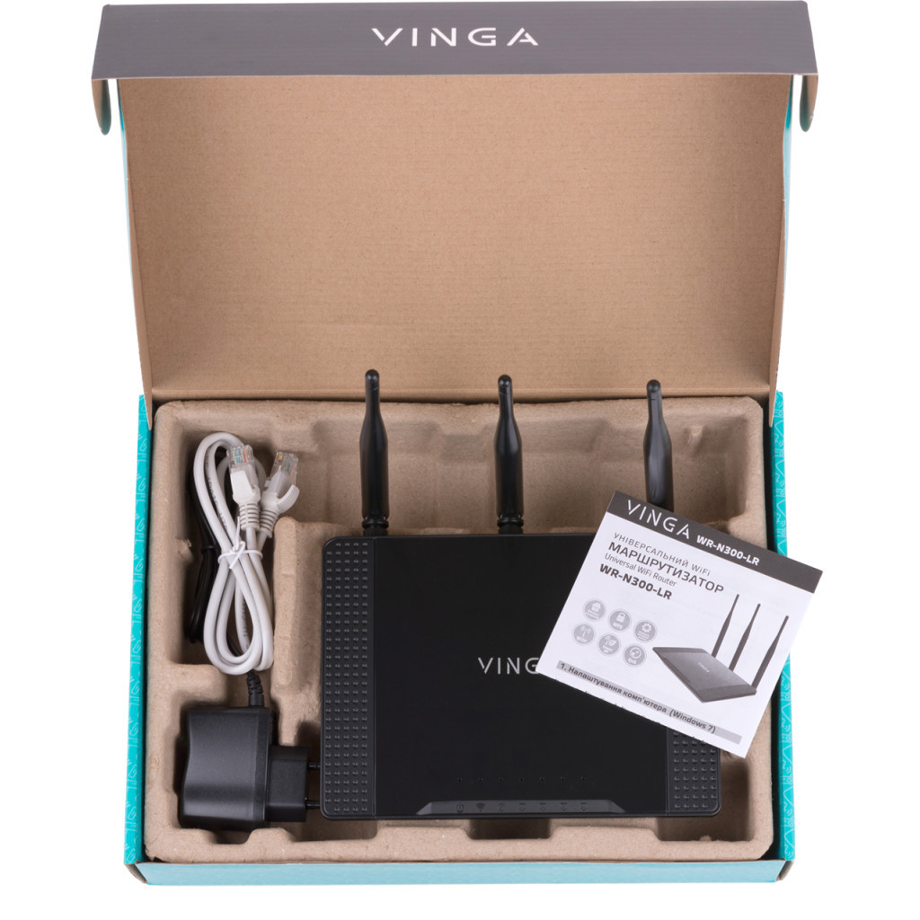 Маршрутизатор Vinga WR-N300 Long Range (WR-N300-LR) - зображення 2