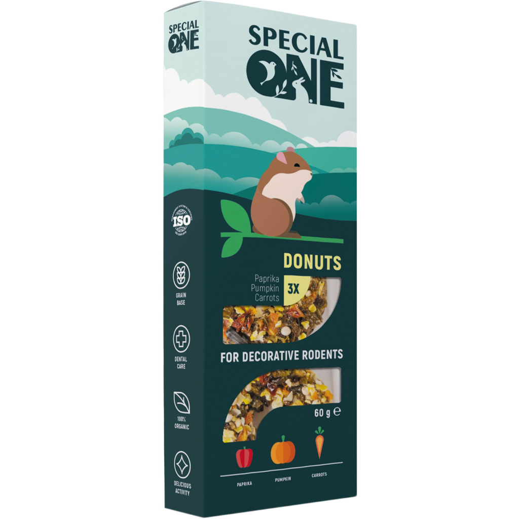 Вітаміни для гризунів Special One «Паприка, гарбуз, морква» 60 г (4823082425204) - зображення 1