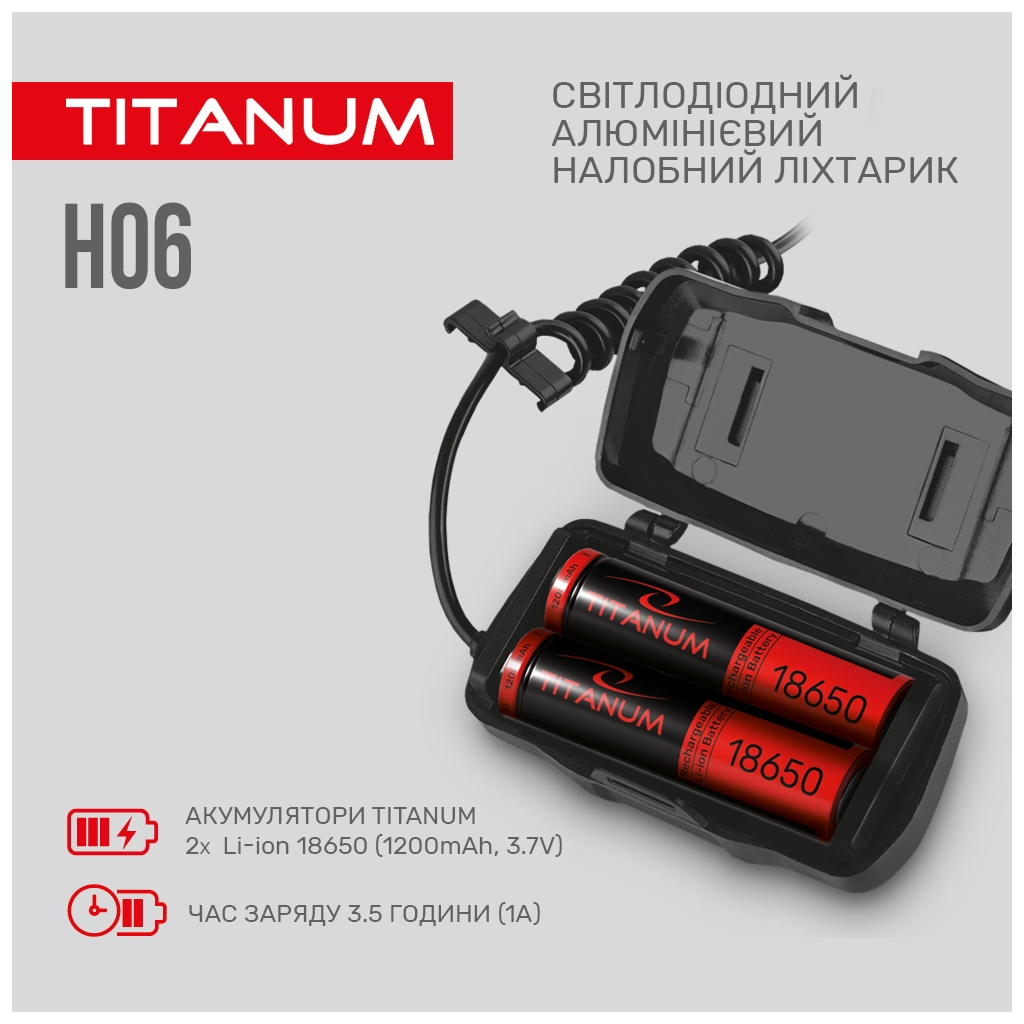 Ліхтар TITANUM 800Lm 6500K (TLF-H06) - зображення 8