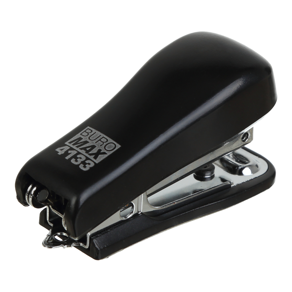 Степлер Buromax пластиковий МІНІ, 10 аркушів, (скоби №10), 58 х 22 х 32 мм, чорний (BM.4133-01) - зображення 2