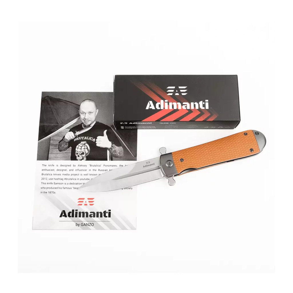Ніж Adimanti Samson by Ganzo (Brutalica design) Brown (Samson-BR) - зображення 8