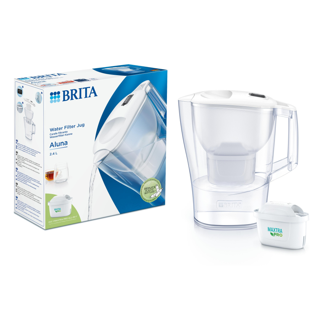 Фільтр-глечик Brita Aluna Memo MXPro 2.4л (1.4л очищеної води) з фільтр-картриджем, білий (1052801) - изображение 7