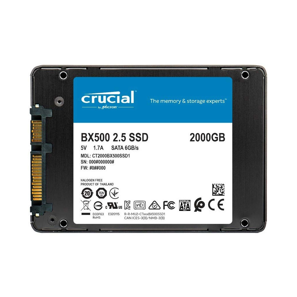 Накопичувач SSD 2.5" 2TB Micron (CT2000BX500SSD1) - зображення 2