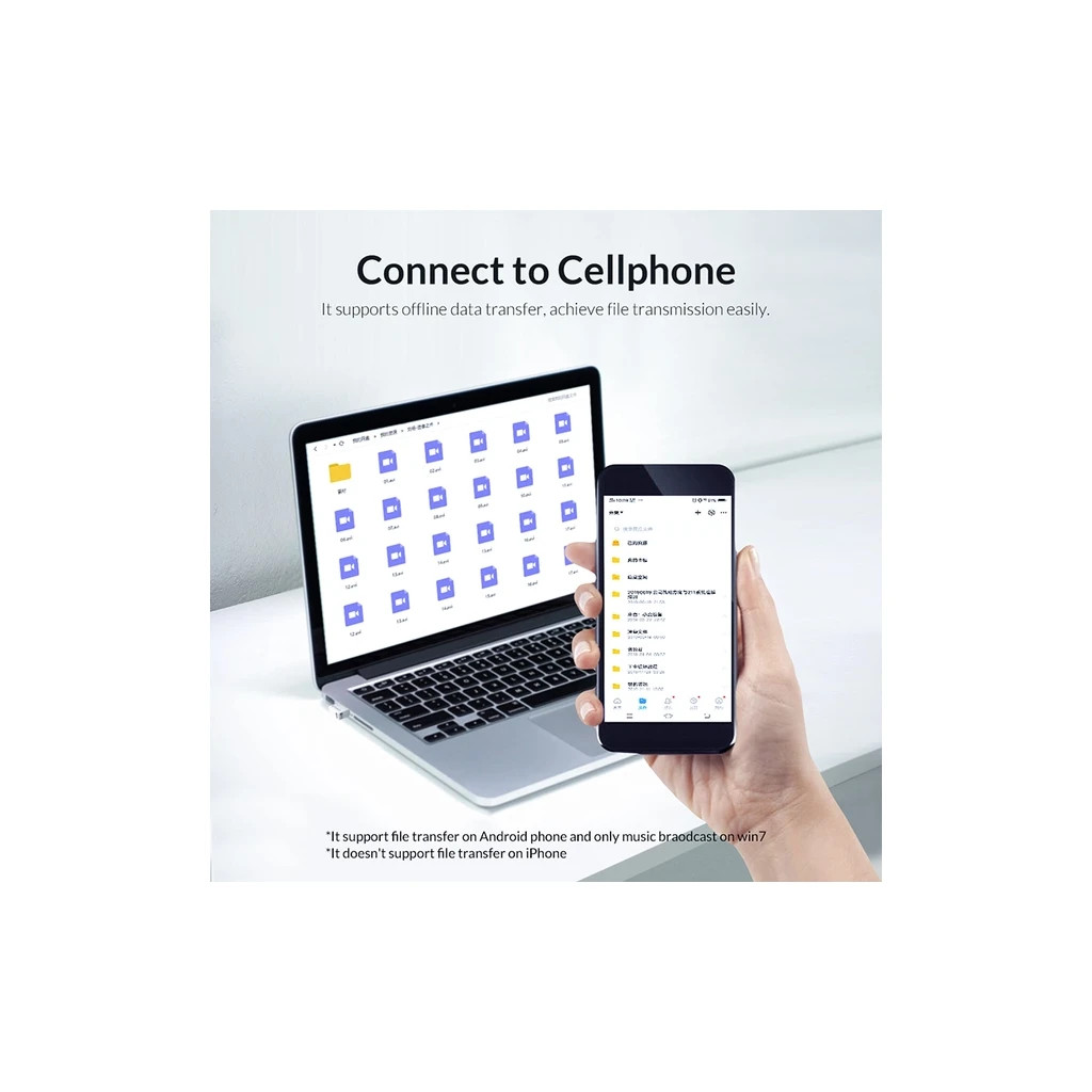 Bluetooth-адаптер Orico Bluetooth 5.0 BTA-508-BK-BP (CA913787) - зображення 7