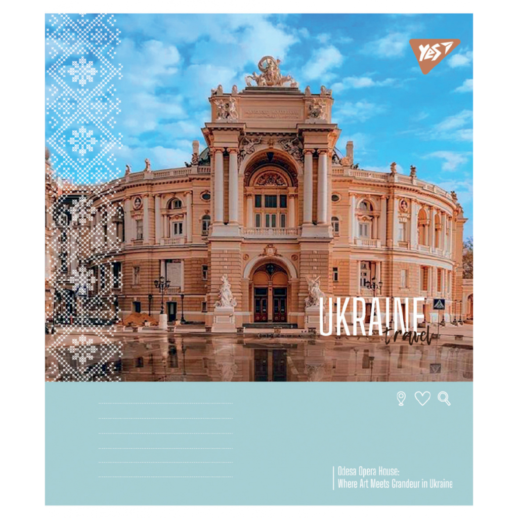 Зошит Yes Ukraine travel А5 24 аркушів клітинка (767994) - зображення 5