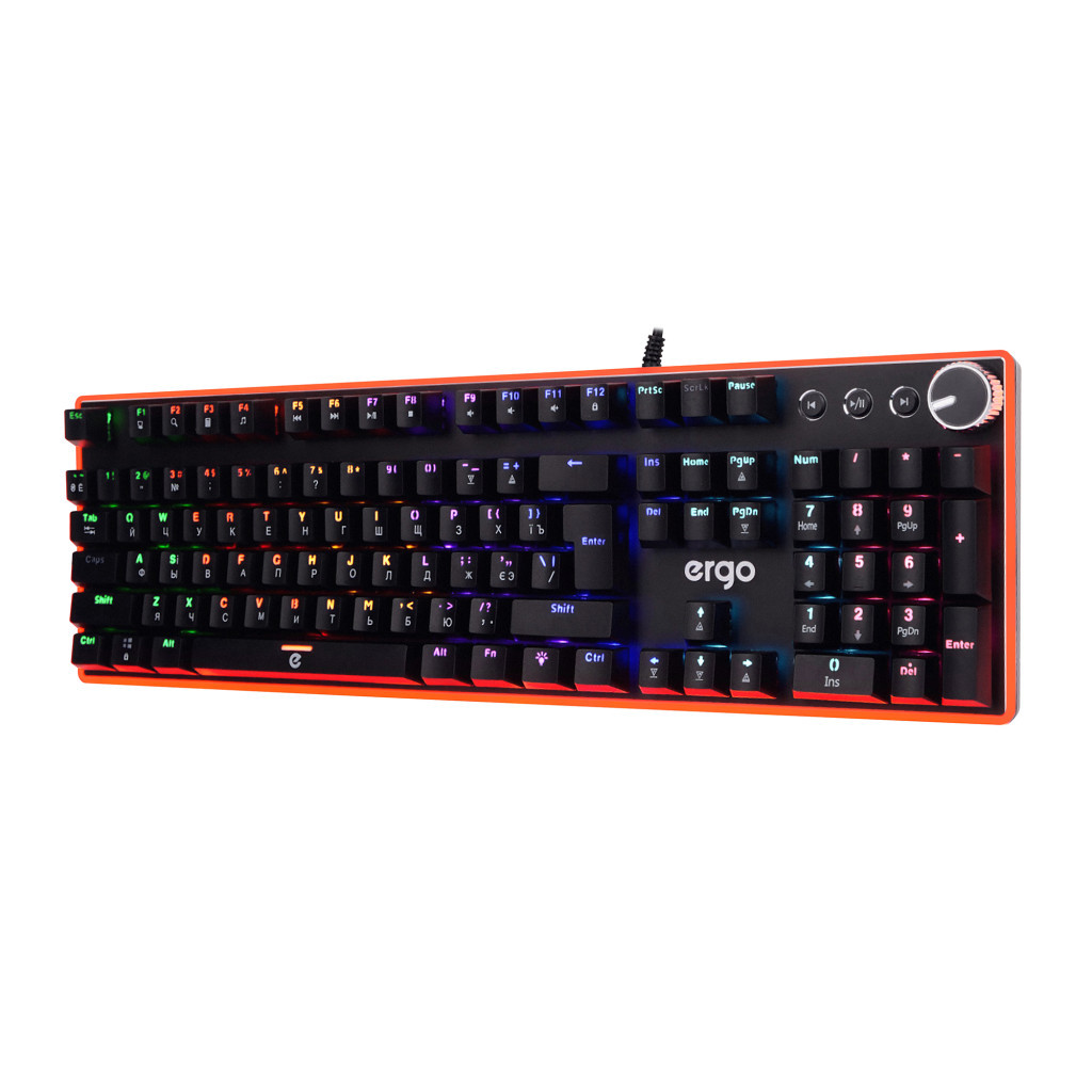 Клавіатура Ergo KB-955 Blue Switch RGB USB Black - зображення 4