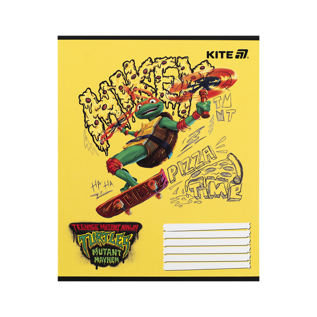 Зошит Kite Ninja Turtles, 12 аркушів, коса лінія (NT25-235) - зображення 8