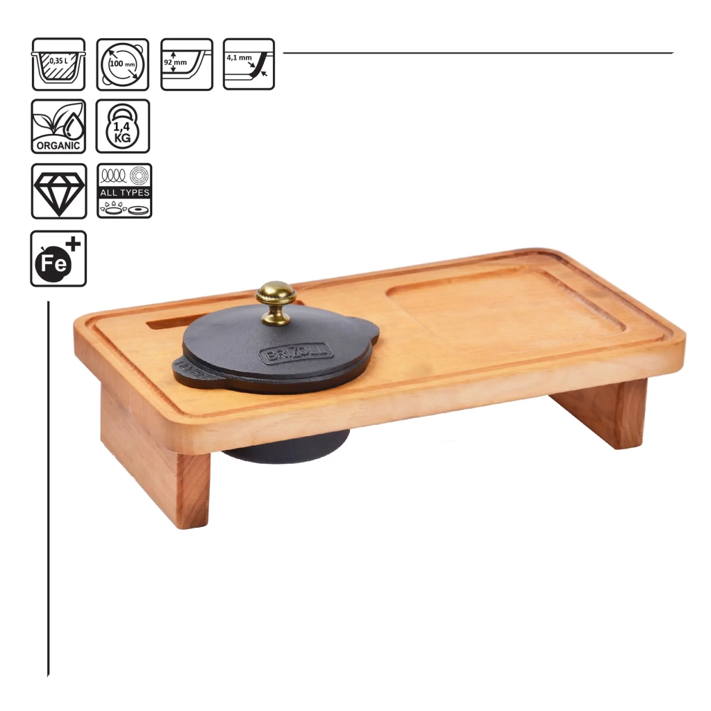 Каструля Brizoll HoReCa чавунна з підставкою 0.3 л (H03-D) - зображення 2