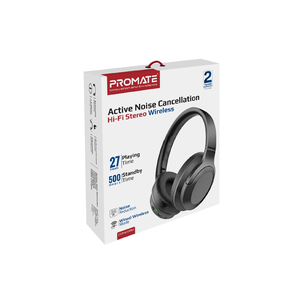 Навушники Promate Concord ANC Black (concord.black) - зображення 2
