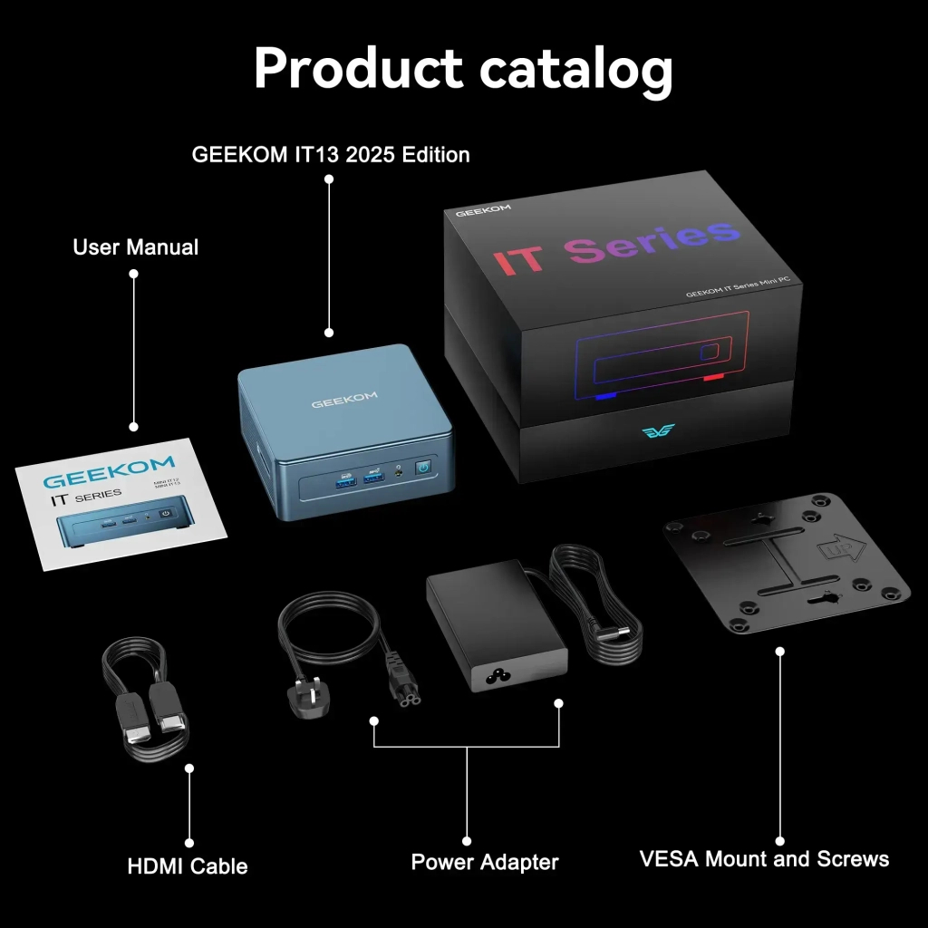 Комп'ютер GEEKOM Mini IT13 2025 Edition / i9-13900HK, 32, 2TB, W11Pro (GMIT13I913900HK-322-EU) - зображення 7