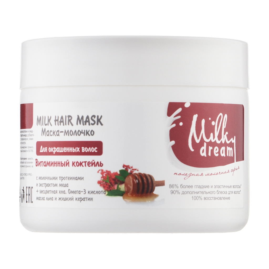 Маска для волосся Milky Dream для фарбованого волосся Вітамінний коктейль 300 мл (4820205302497) - зображення 1