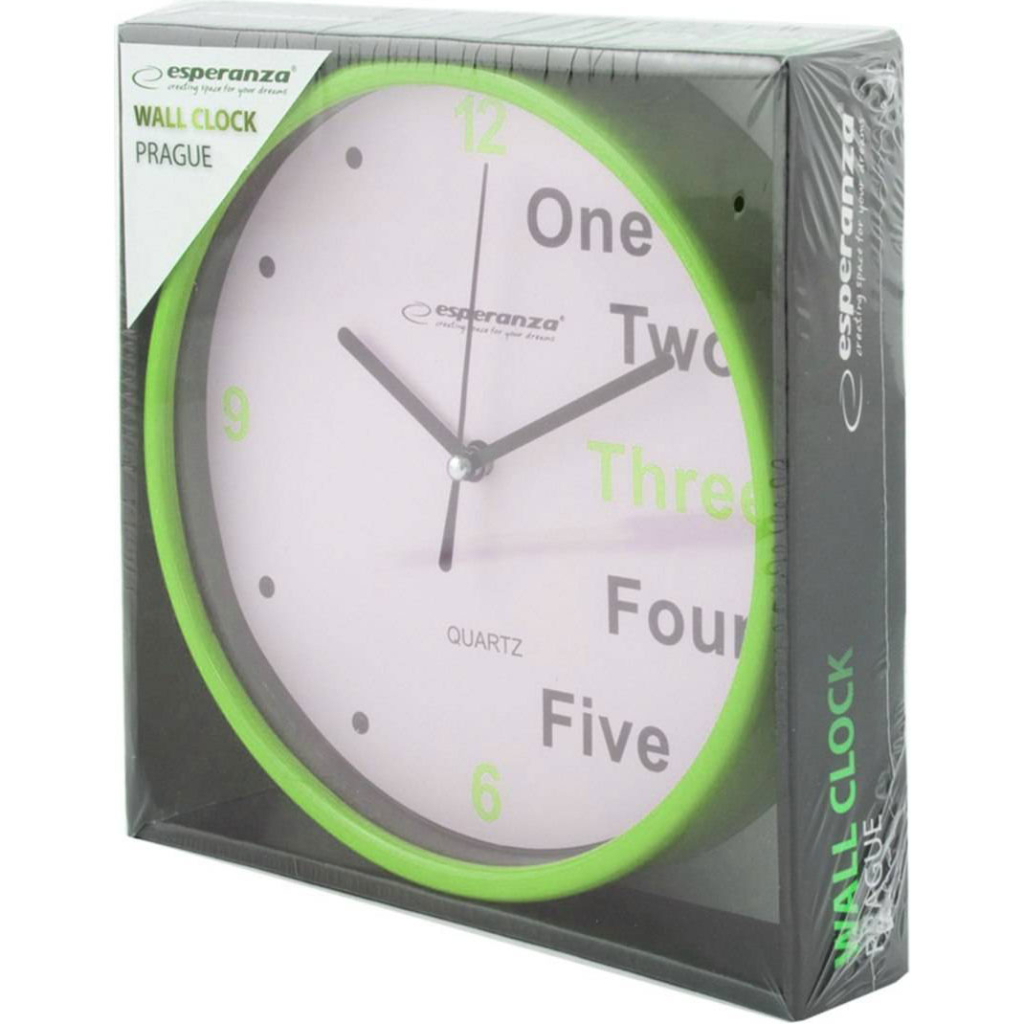 Настінний годинник Esperanza Wall Clock Prague 20 см Green (EHC014G) - зображення 2