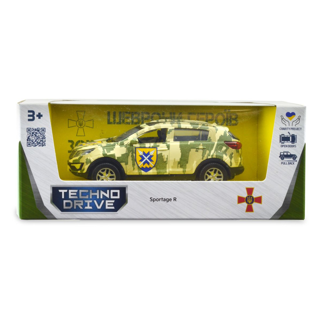 Машина TechnoDrive Автомодель серії Шеврони Героїв - Kia Sportage R - 56 ОМПБр (250362M) - изображение 6