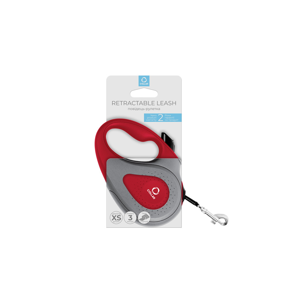 Повідець для собак Collar стрічка XS до 12 кг 3 м червоний (81233) - зображення 3