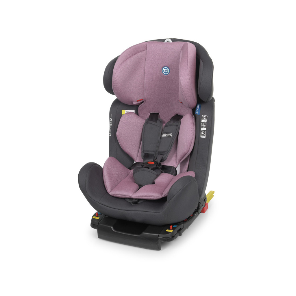 Автокрісло El Camino ME 1041 BRAVO ISOFIX 0-36 кг violet - зображення 1