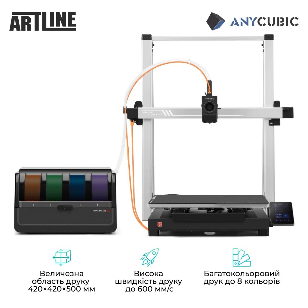 3D-принтер Anycubic Kobra 3 Max Combo (KB3MBKOA-O/DSHZBK0D-0) - изображение 4