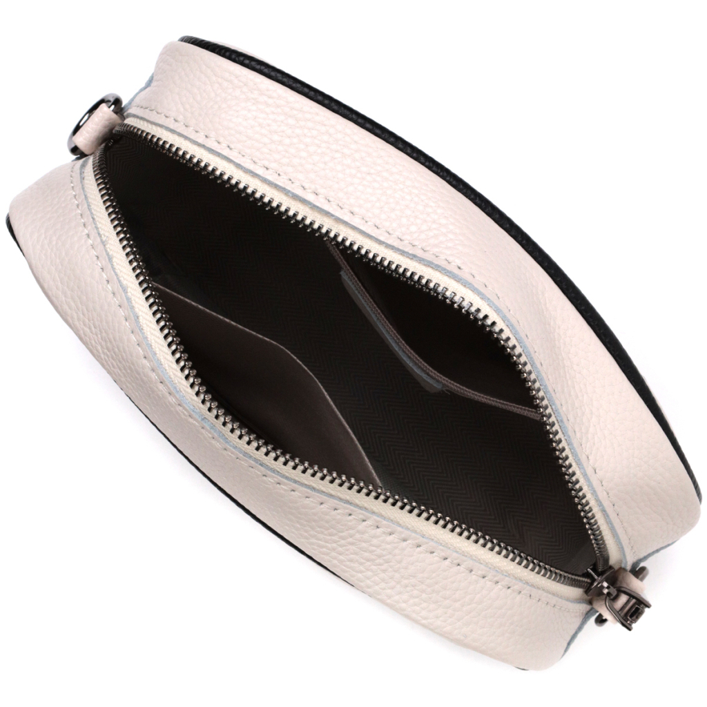 Сумка Vintage Жіноча через плече на одне відділення із натуральної шкіри Біла (22383) - зображення 6