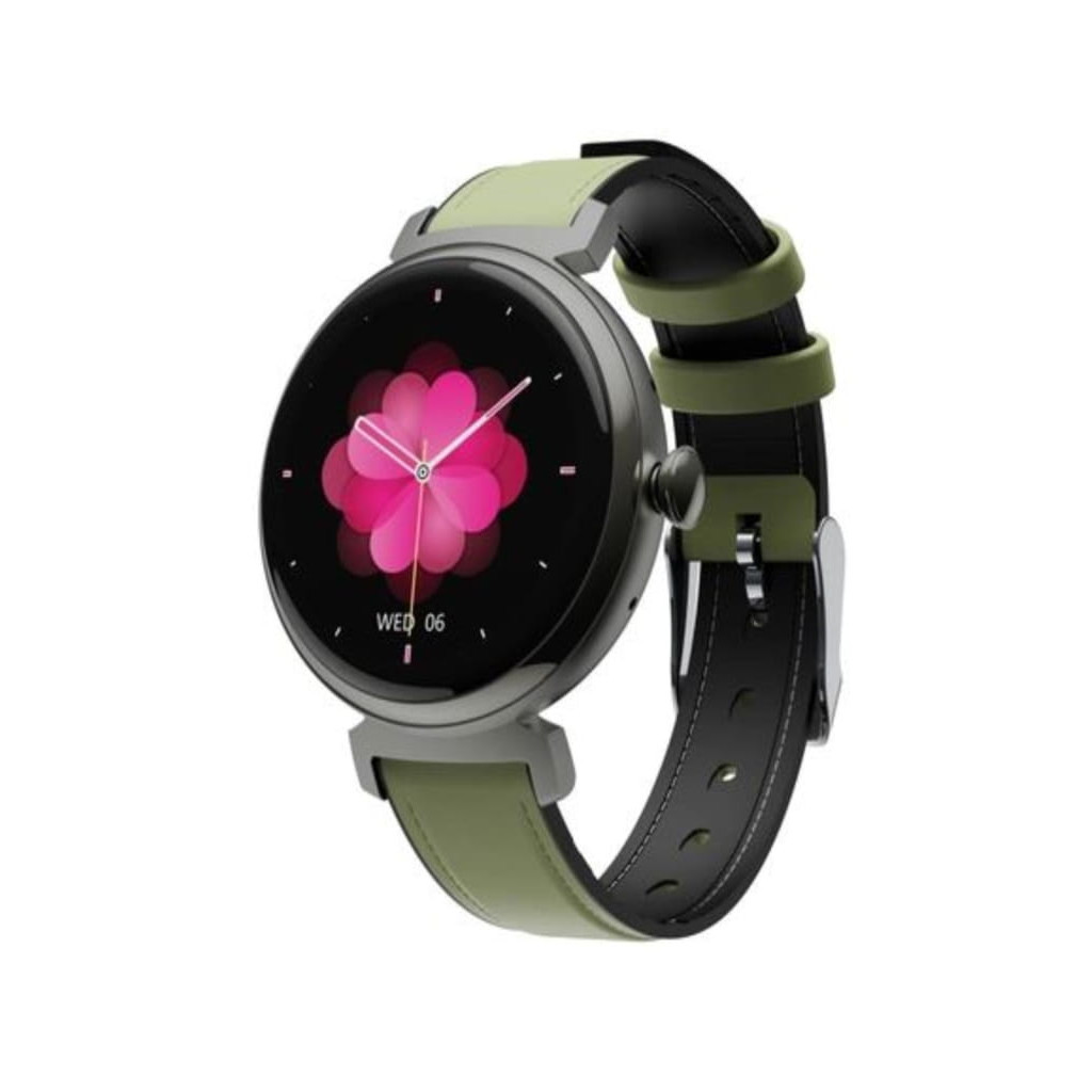 Смарт-годинник OUKITEL BT30 Black with black and green belt (6931940742269) - зображення 1