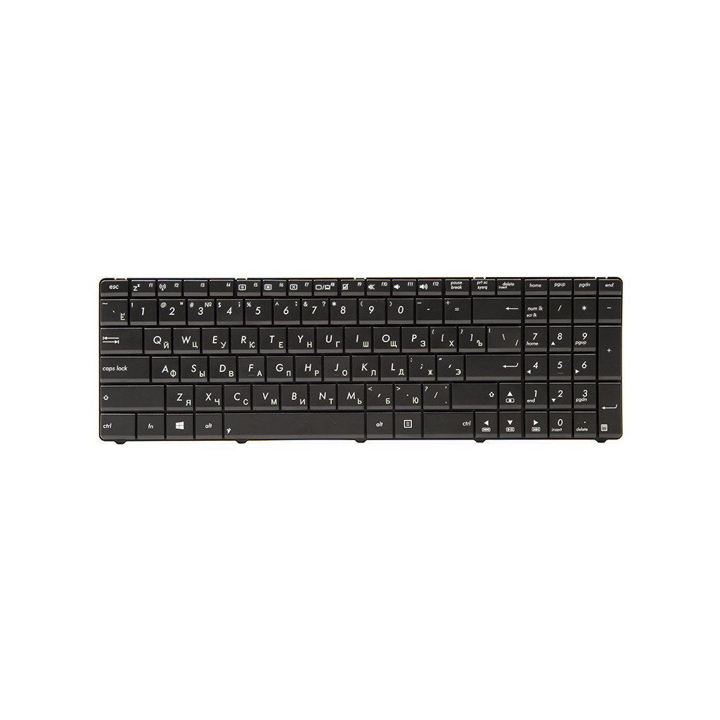 Клавіатура ноутбука PowerPlant ASUS A52, K52, X54 (N53 ver) чорна (KB311682) - зображення 1