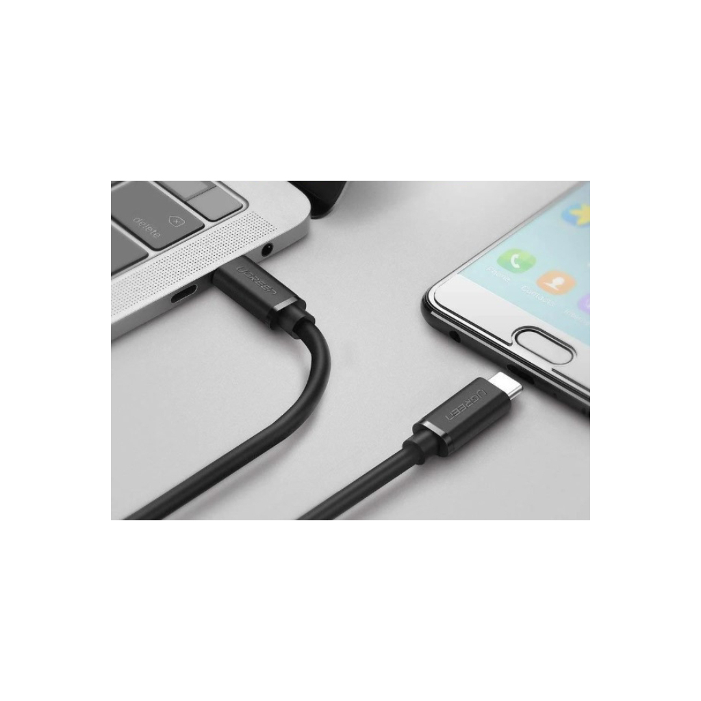 Дата кабель USB-C to USB-C 0.5m US286 3A (Black) Ugreen (50996) - зображення 3