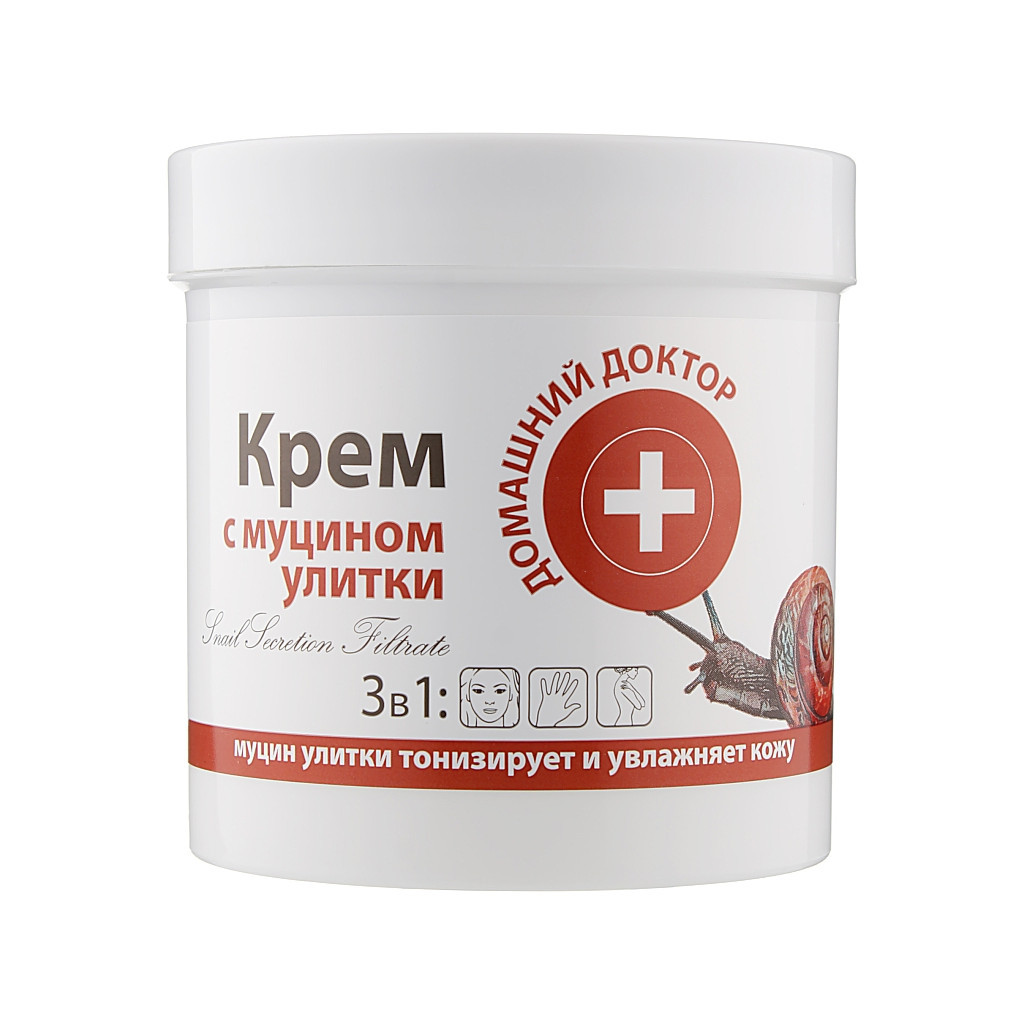 Крем для тіла Домашній Доктор З муцином равлика 250 мл (4823015943485) - зображення 1