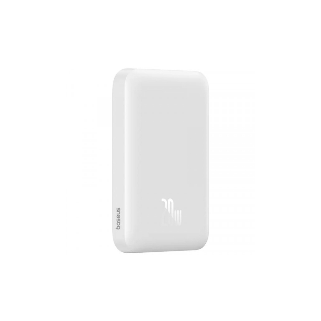 Батарея універсальна Baseus Magnetic Wireless Mini 6000mAh 20W, PD QC/3.0, white (P10059002223-00) - зображення 2